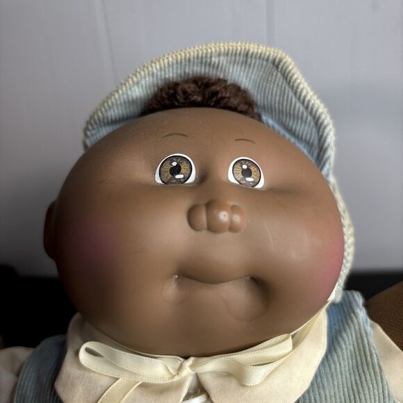 1985 Cabbage Patch Kid AA Preemie Brown Tuft Brown Eyes HM #1 OK Factory - Picture 6 of 14